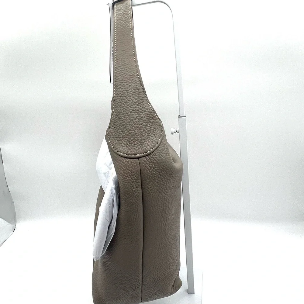 Dooney & Bourke NWT Lucca Logo Lock Hobo Taupe